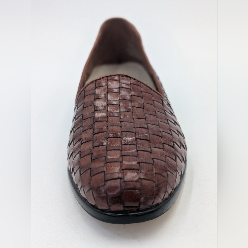 Trotters Women's US Size 8.5N / EU 39 Loafers Brown Woven Leather Uppers Flats - Picture 7 of 17